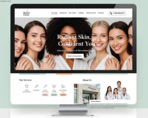 طراحی سایت کلینیک زیبایی شلوغ