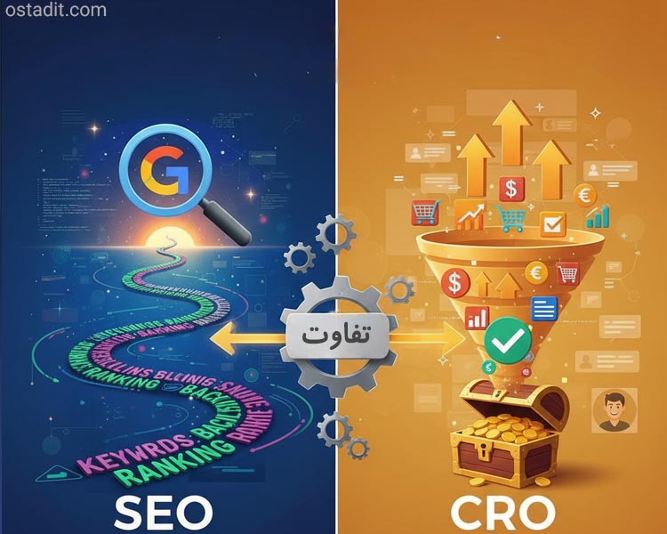 تفاوت سئو و بهینه سازی نرخ تبدیل (CRO): همکاری برای موفقیت