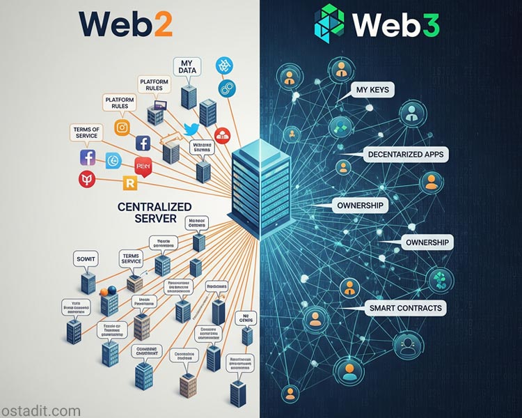 تفاوت web2 با web3 در طراحی وبسایت