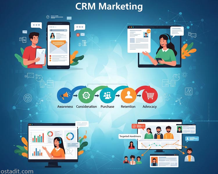 کمک CRM به بازاریابی: کاربردهای کلیدی