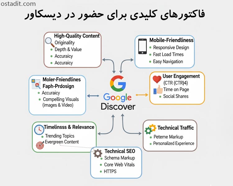 فاکتورهای کلیدی برای حضور در Discover: چگونه دیده شویم؟