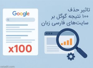 تاثیر حذف نمایش ۱۰۰ نتیجه گوگل بر سئو و سایت های فارسی زبان