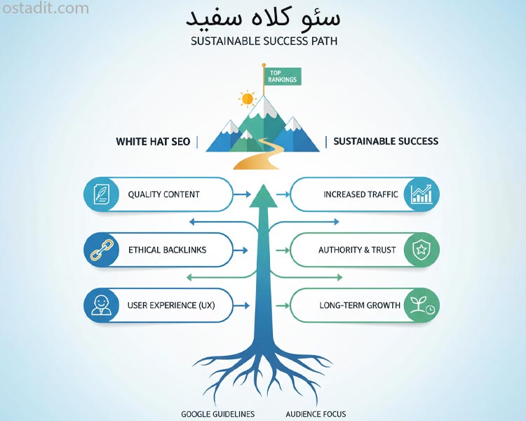 سئو کلاه سفید چیست؟ راهی پایدار به سوی موفقیت