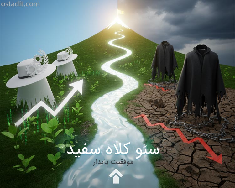 مقایسه سئو کلاه سفید و کلاه سیاه: تفاوت ها و انتخاب درست