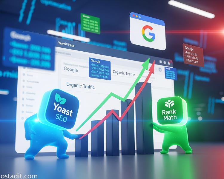 مقایسه تخصصی برترین پلاگین های سئو Yoast SEO و Rank Math. 
