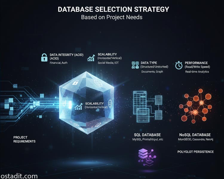 استراتژی کاربردها: انتخاب پایگاه داده بر اساس زبان برنامه نویسی