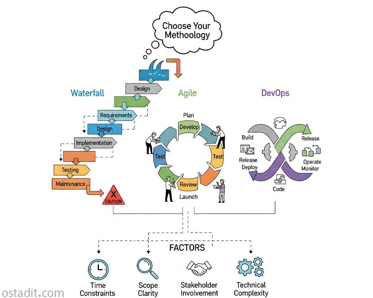 متدولوژی های توسعه نرم افزار: کدام روش برای پروژه شما مناسب است؟