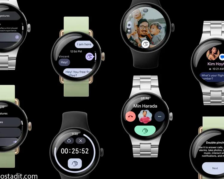 ژست های حرکتی و پاسخ های هوشمند Gemini در پیکسل واچ ۴