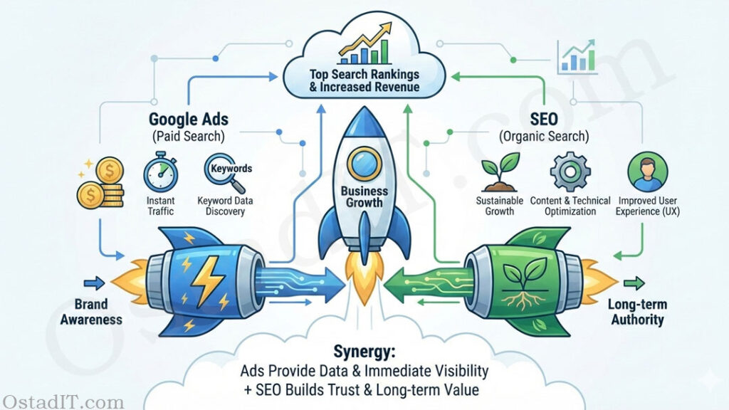 تبلیغ گوگل ادز + تاثیر بر سئو سایت/ راه اندازی کمپین تبلیغاتی/ اشتباهات رایج
