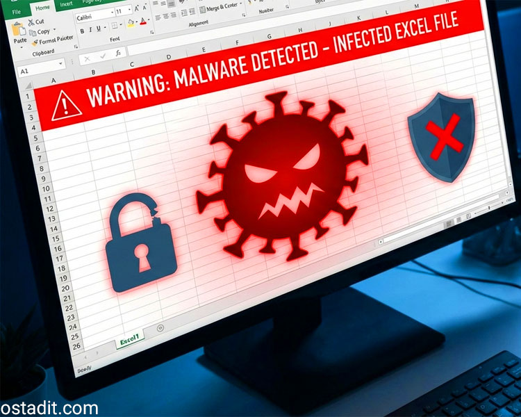 فایل اکسل آلوده: هشدار جدی درباره بدافزارهای پنهان و سرقت اطلاعات (آموزش مقابله)