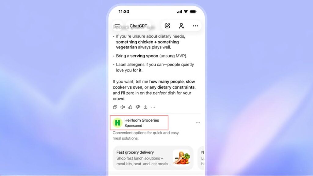 آغاز رسمی تبلیغات در ChatGPT: ببینید چگونه تست توسط OpenAI انجام شد