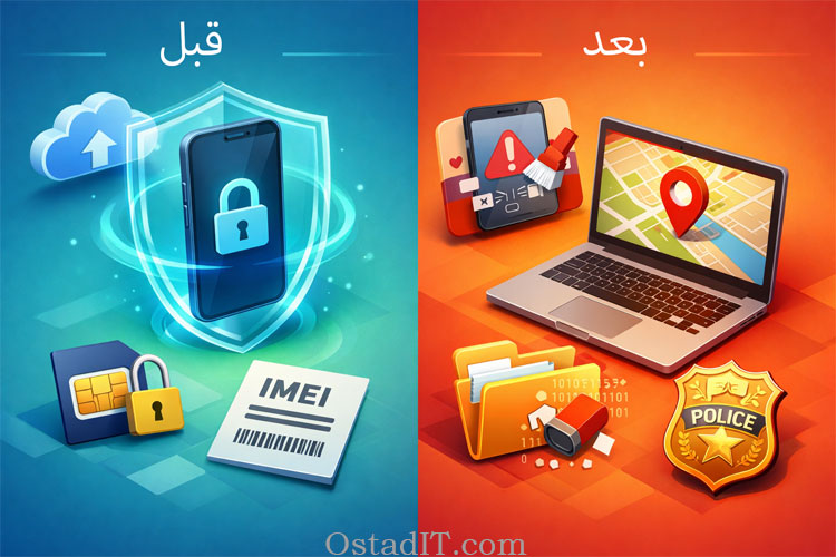 بخش اول: اقدامات فوری و نکات بعد از سرقت گوشی